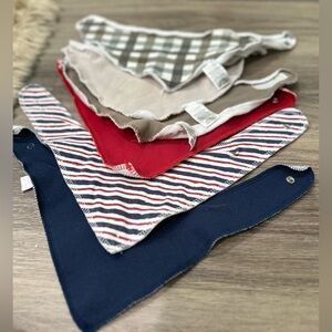 Stylish baby Bandana Bib Set - Red, Blue, and Checkered